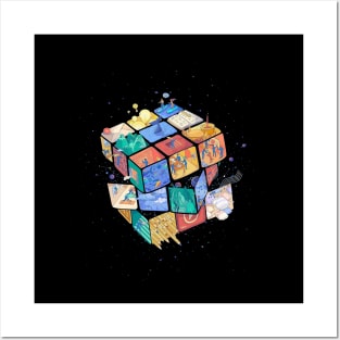 Love rubik awesome art space funny tee Posters and Art